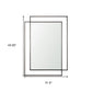 43" Gray Metal Double Frame Accent Mirror