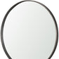 38" Gunmetal Metal Round And Rectangle Framed Accent Mirror