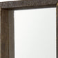 18" Brown Solid Wood Framed Accent Mirror