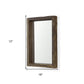 18" Brown Solid Wood Framed Accent Mirror