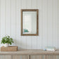 18" Brown Solid Wood Framed Accent Mirror