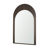 48" Brown Solid Wood Arch Framed Accent Mirror