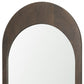 36" Brown Solid Wood Arch Framed Accent Mirror
