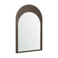 36" Brown Solid Wood Arch Framed Accent Mirror