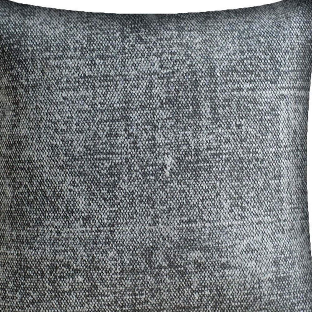 21" Gray Splatter Linen Throw Pillow Cover