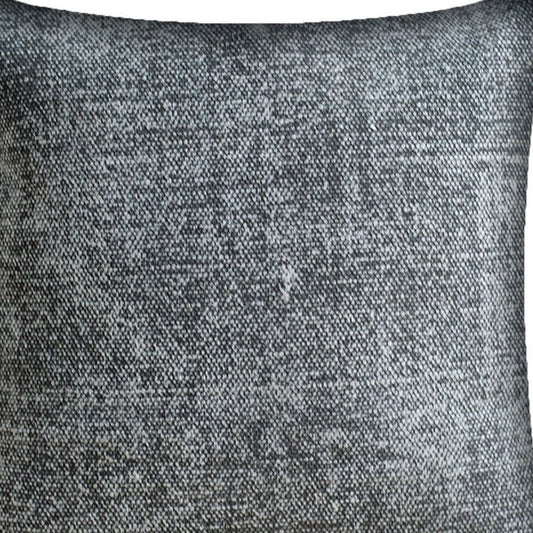 21" Gray Splatter Linen Throw Pillow Cover