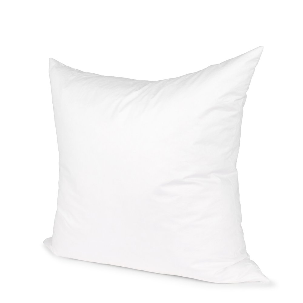 20" White Cotton Down Blend Throw Pillow Insert