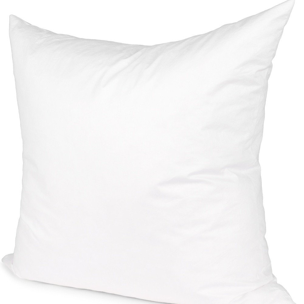 20" White Cotton Down Blend Throw Pillow Insert