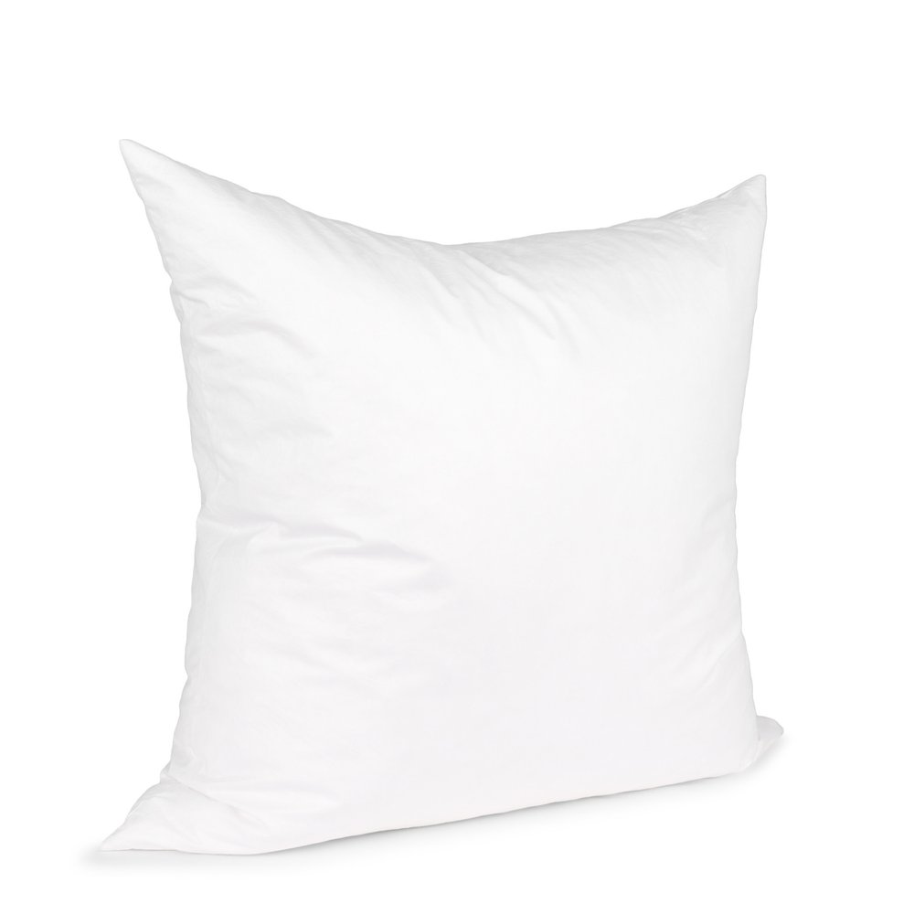 20" White Cotton Down Blend Throw Pillow Insert