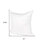 20" White Cotton Down Blend Throw Pillow Insert