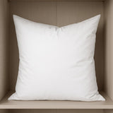 20" White Cotton Down Blend Throw Pillow Insert