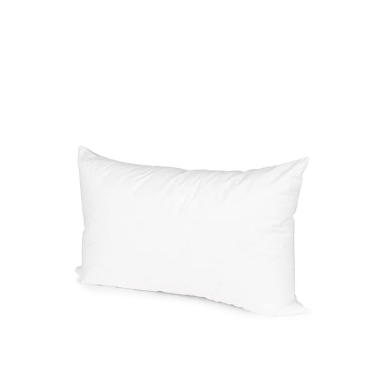 13" X 21" White Lumbar Cotton Down Blend Throw Pillow Insert