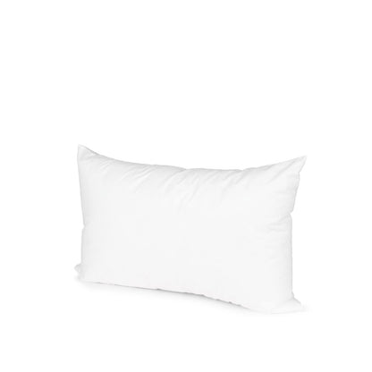 13" X 21" White Lumbar Cotton Down Blend Throw Pillow Insert