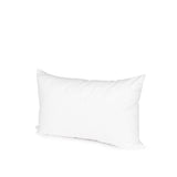 13" X 21" White Lumbar Cotton Down Blend Throw Pillow Insert