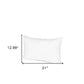 13" X 21" White Lumbar Cotton Down Blend Throw Pillow Insert