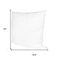 20" White Cotton Throw Pillow Insert