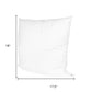 18" White Cotton Throw Pillow Insert