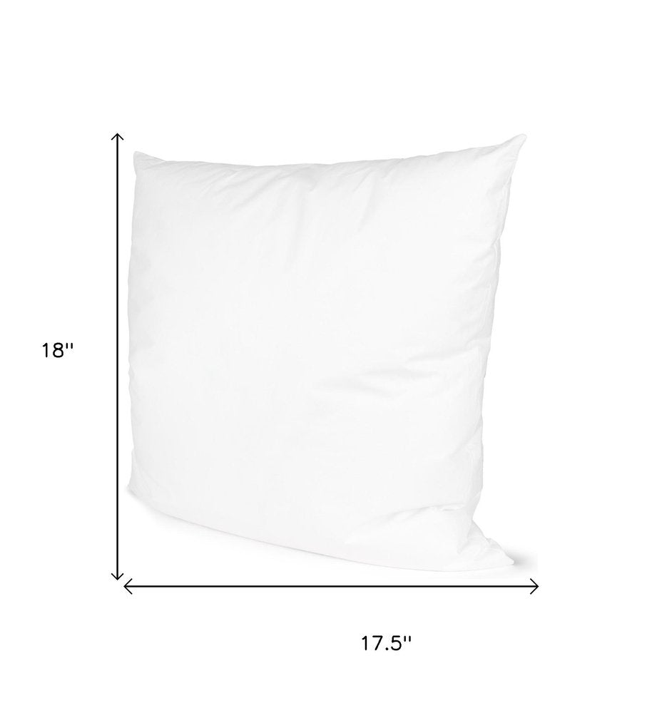 18" White Cotton Throw Pillow Insert