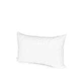 13" X 21" White Lumbar Cotton Throw Pillow Insert