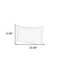 13" X 21" White Lumbar Cotton Throw Pillow Insert