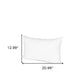 13" X 21" White Lumbar Cotton Throw Pillow Insert
