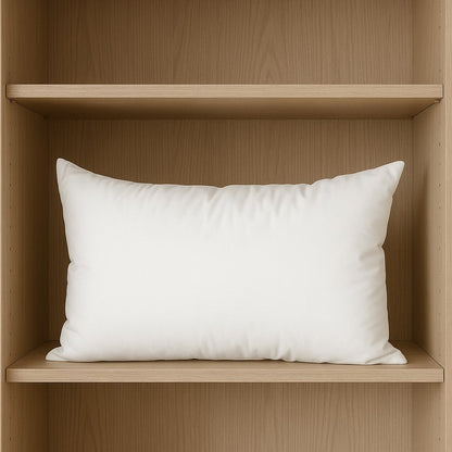 13" X 21" White Lumbar Cotton Throw Pillow Insert