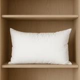 13" X 21" White Lumbar Cotton Throw Pillow Insert