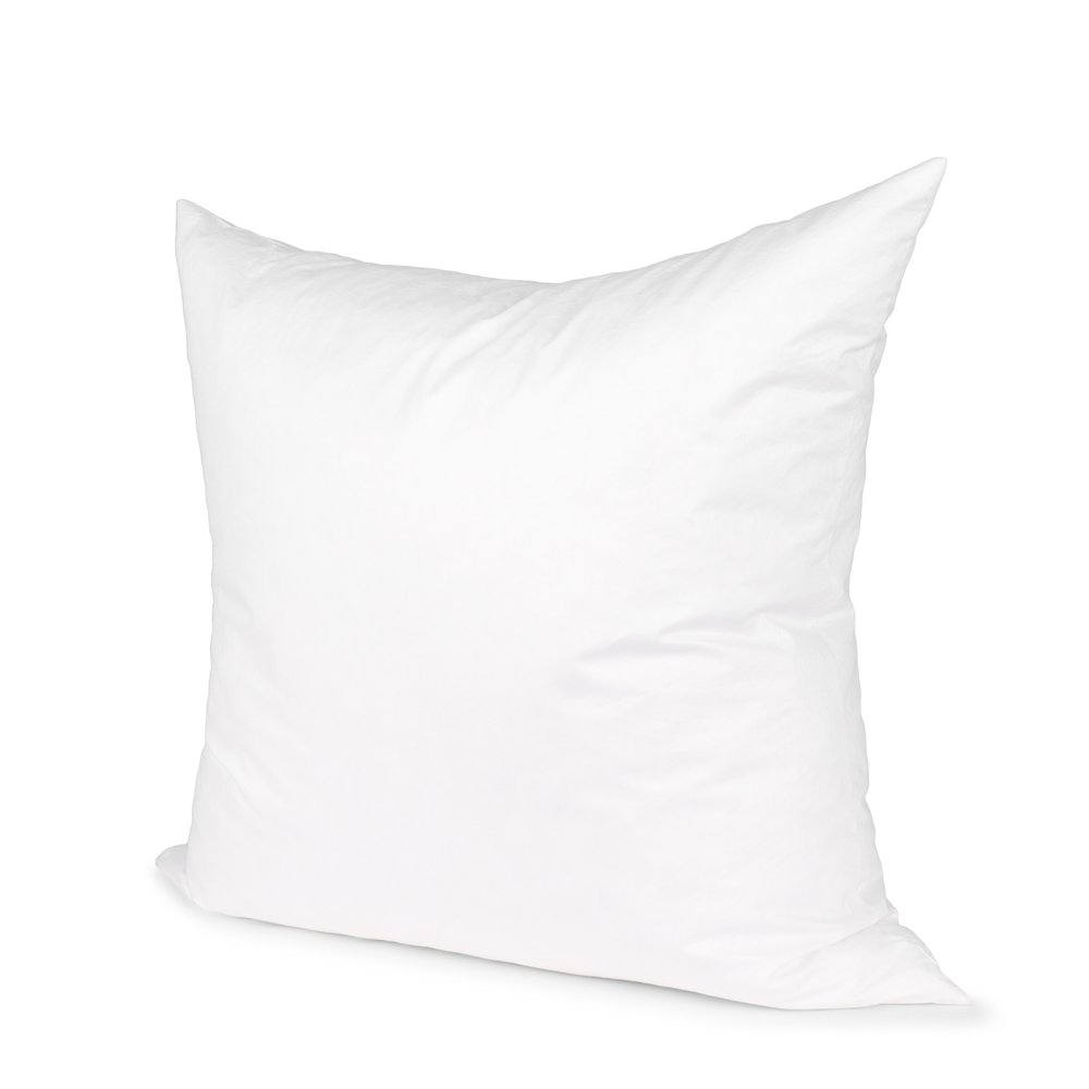 24" White Cotton Down Blend Throw Pillow Insert
