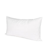 16" X 28" White Cotton Down Blend Throw Pillow Insert