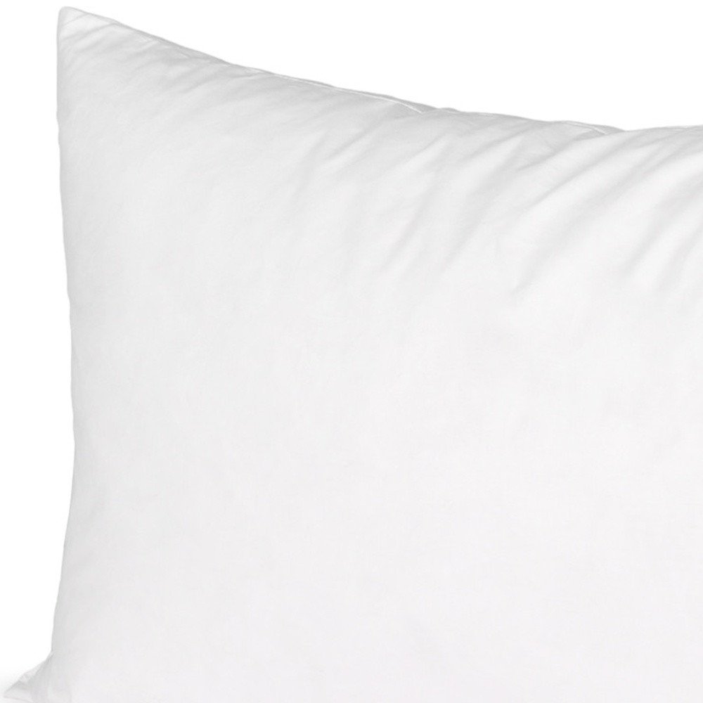 16" X 28" White Cotton Down Blend Throw Pillow Insert