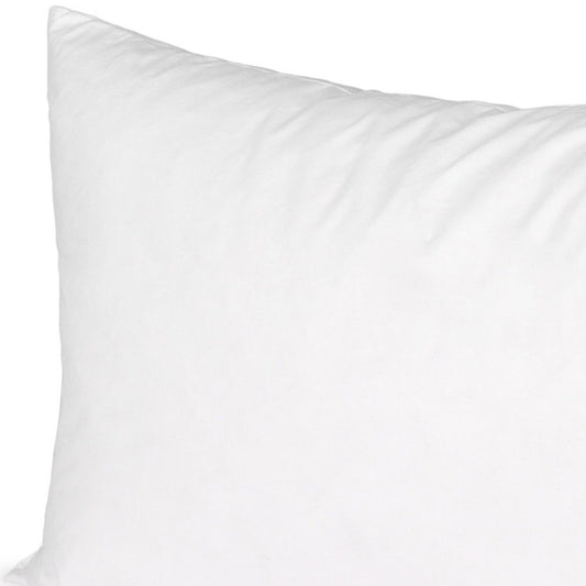 16" X 28" White Cotton Down Blend Throw Pillow Insert