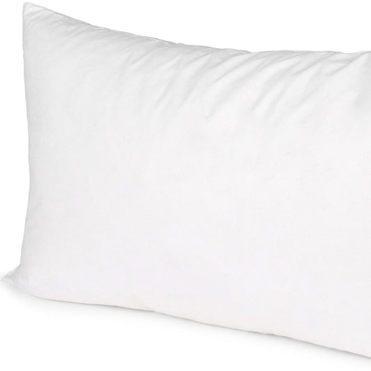 16" X 28" White Cotton Down Blend Throw Pillow Insert