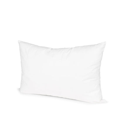 15" X 23" White Cotton Down Blend Throw Pillow Insert