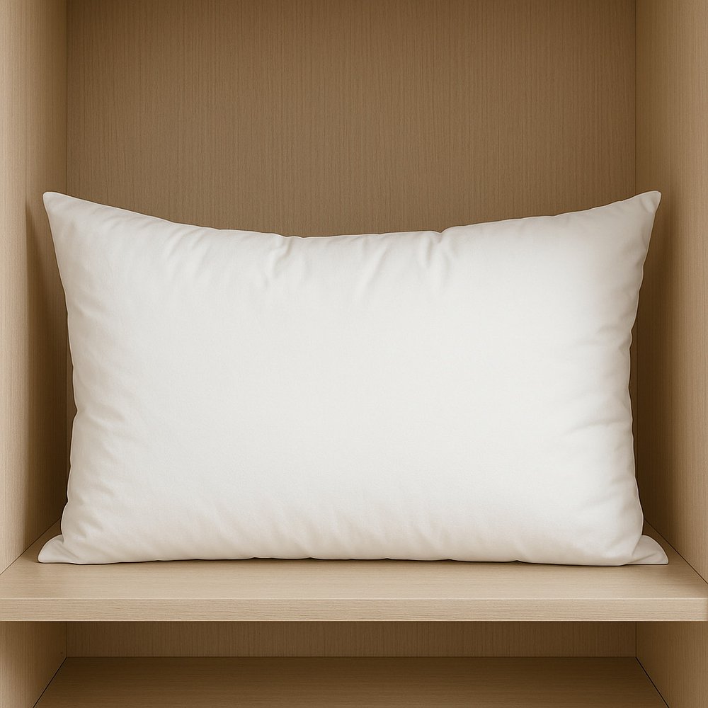 15" X 23" White Cotton Down Blend Throw Pillow Insert