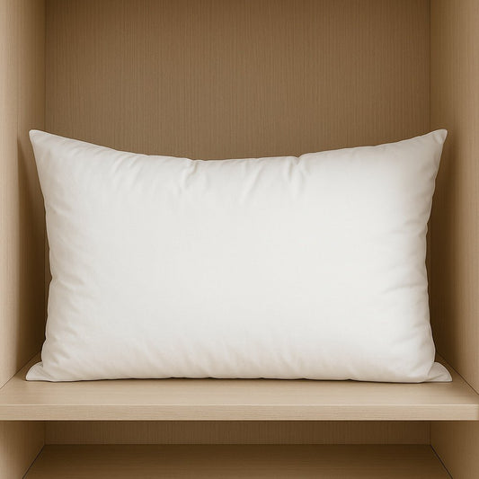 15" X 23" White Cotton Down Blend Throw Pillow Insert