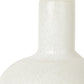 12" White Mottled Handblown Glass Table Vase
