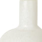 12" White Mottled Handblown Glass Table Vase