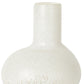 12" White Mottled Handblown Glass Table Vase