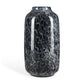 15" Black Mottled Cylinder Glass Table Vase