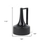 12" Black Ceramic Jug Vase