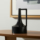 12" Black Ceramic Jug Vase