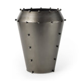 12" Gray Metal Table Vase