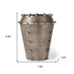 9" Silver Metal Table Vase