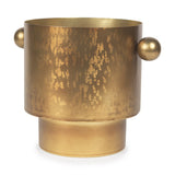 9" Gold Cast Iron Round Table Vase
