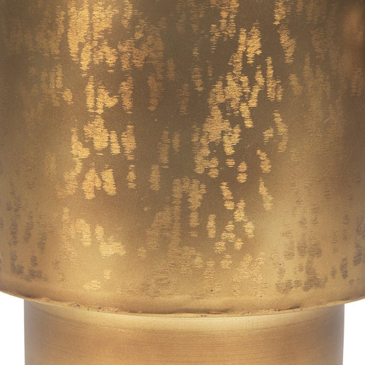 9" Gold Cast Iron Round Table Vase