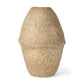 18" Beige Paper Mache Cylinder Table Vase