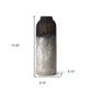 12" Black And Gray Glass Cylinder Table Vase