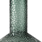 12" Green Faceted Glass Table Vase