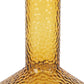12" Amber Glass Faceted Table Vase