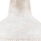 11" Off White And Natural Geometric Metal Cylinder Table Vase